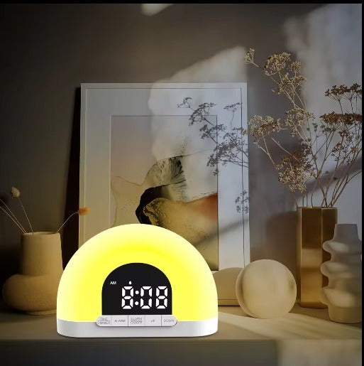 Wholesale New Popular Snooze Function Sunrise Wake Up Light Alarm Clock Led Sleep Ligh