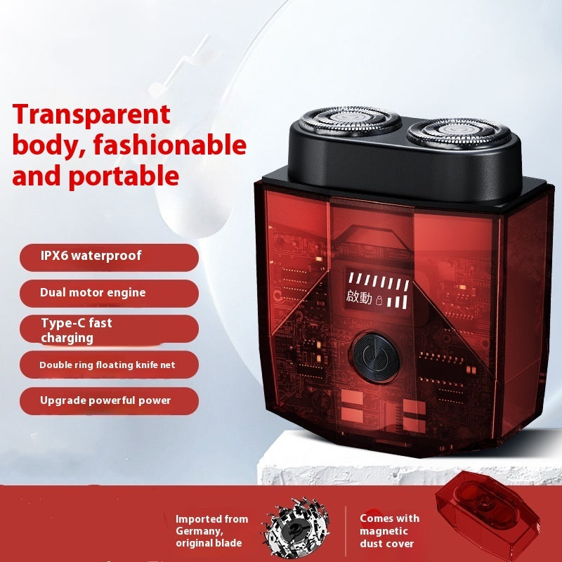 Electric Shaver ICE Transparent Portable Men's Mini Shaver