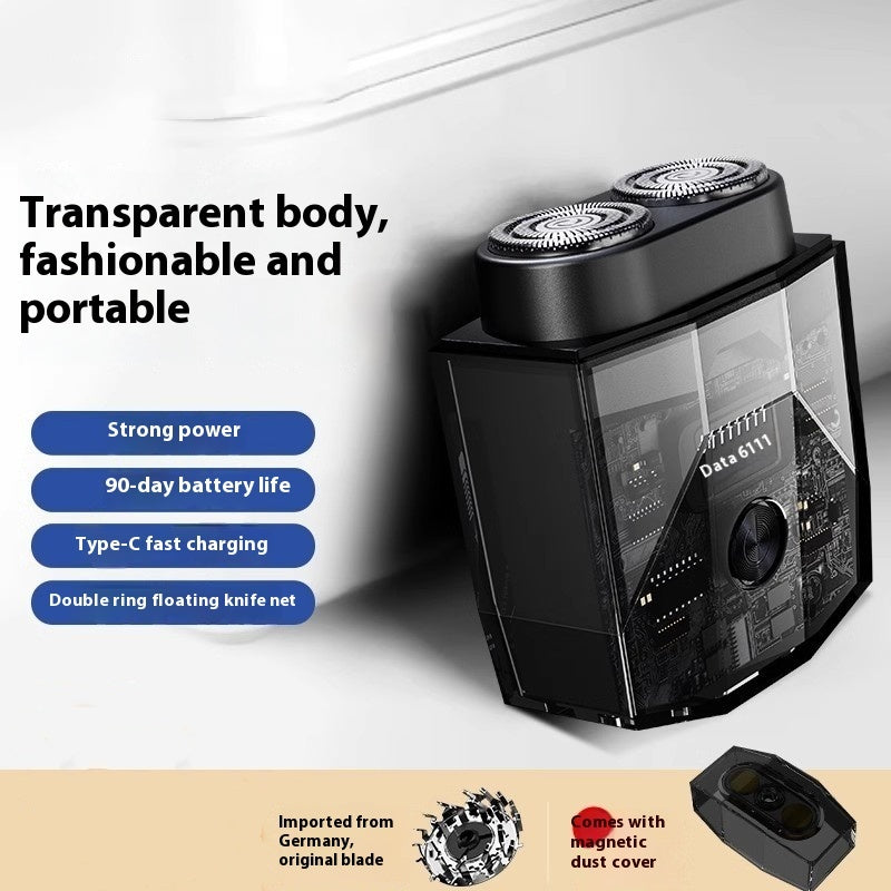 Electric Shaver ICE Transparent Portable Men's Mini Shaver
