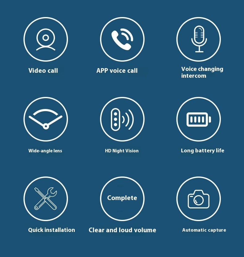 X3 Low-power Lithium Battery Visual Doorbell HD Night Vision Monitoring