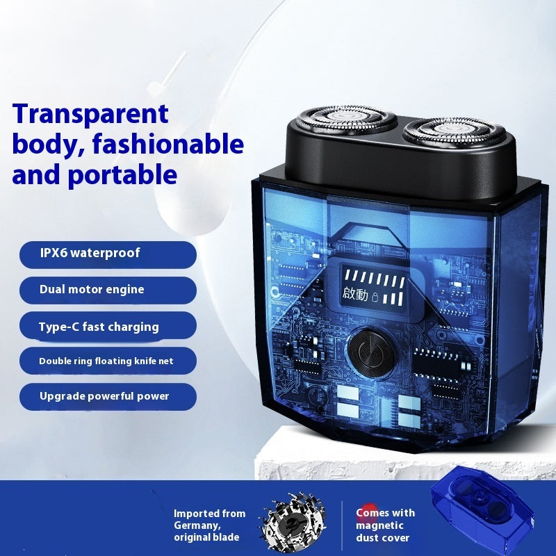 Electric Shaver ICE Transparent Portable Men's Mini Shaver