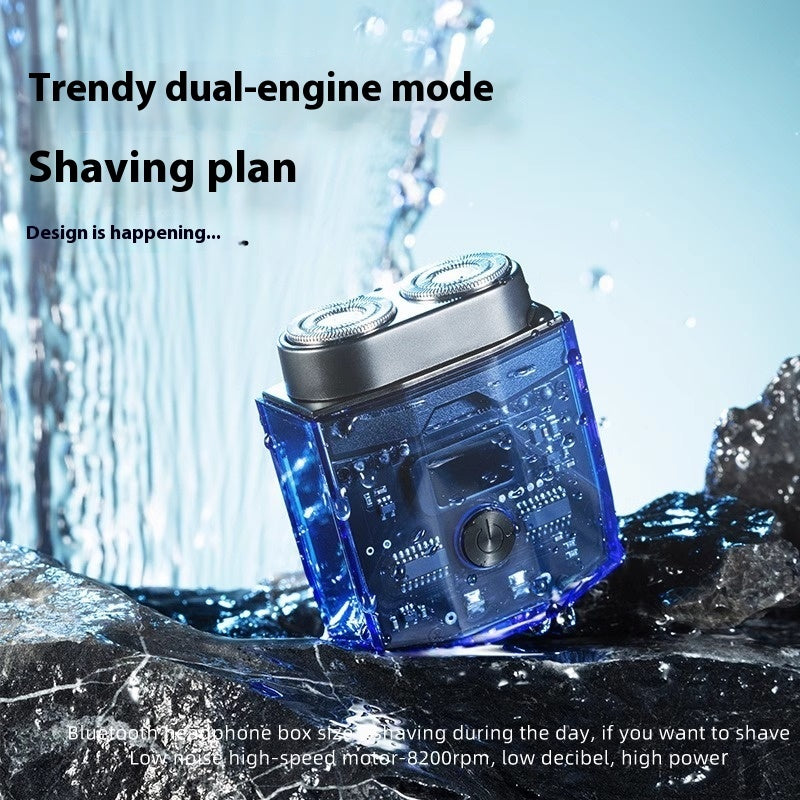 Electric Shaver ICE Transparent Portable Men's Mini Shaver