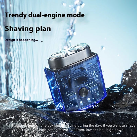 Electric Shaver ICE Transparent Portable Men's Mini Shaver